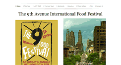 Desktop Screenshot of ninthavenuefoodfestival.com